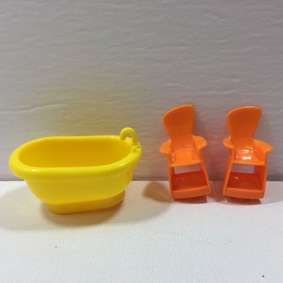 Assorted Mini Dollhouse Furniture Coat Hanger Refrigerator Toilet Chairs Toy Tra - Picture 2 of 14
